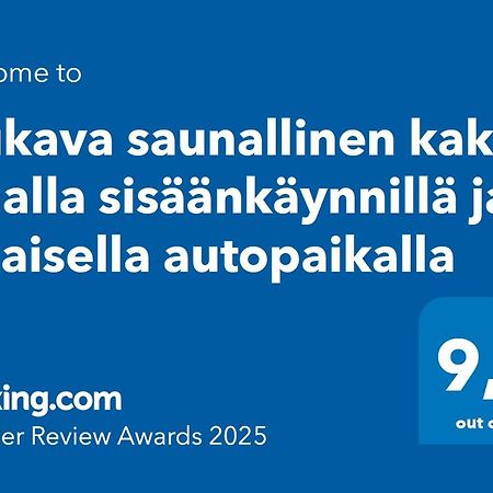 Mukava Saunallinen Kaksio Omalla Sisaeaenkaeynnillae Ja Ilmaisella Autopaikalla Kuopio Exterior foto