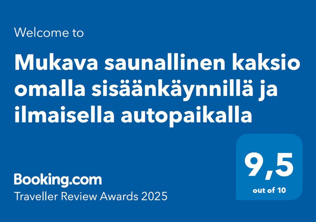 Mukava Saunallinen Kaksio Omalla Sisaeaenkaeynnillae Ja Ilmaisella Autopaikalla Kuopio Exterior foto